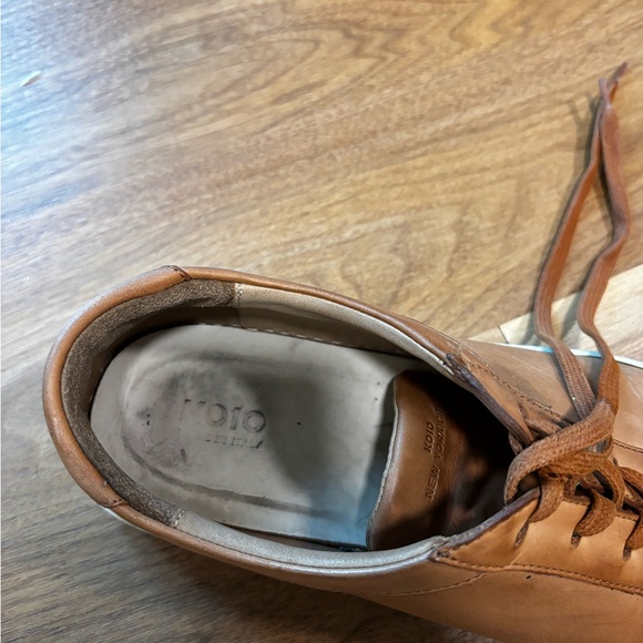 Lightly Used Brown Leather Koio Sneakers 11 Good Condition - Picture 10 of 12